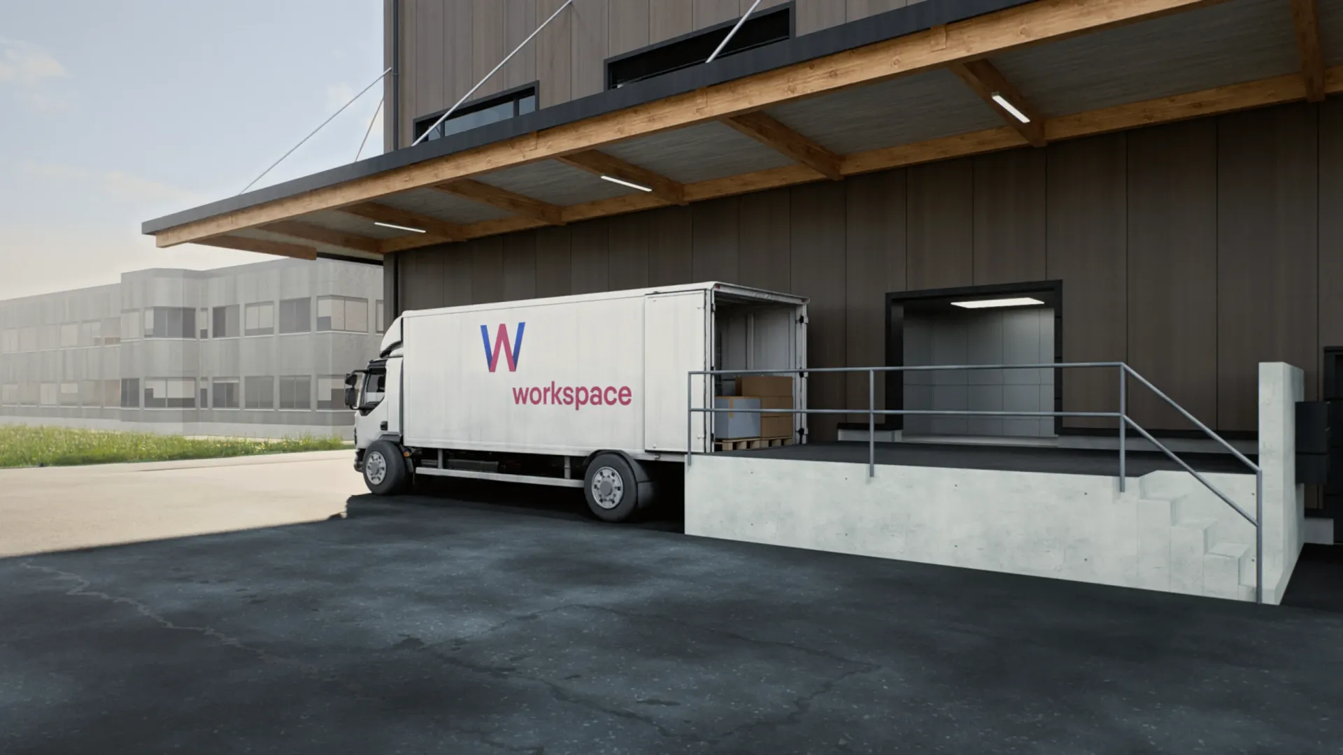 Workspace Wolfwil — Visualisierung der Anlieferung an der Laderampe